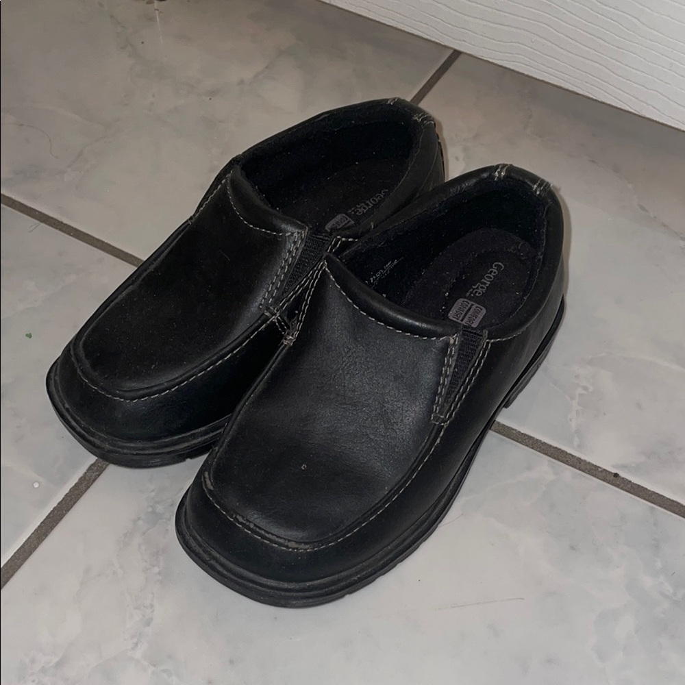 Baby Boy Black Leather Shoes